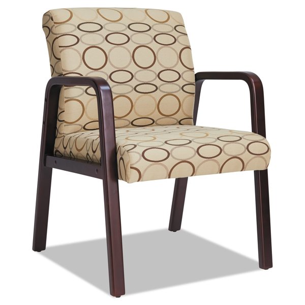 Alera Reception Lounge Guest Chair, Mahogany RL43 TAN